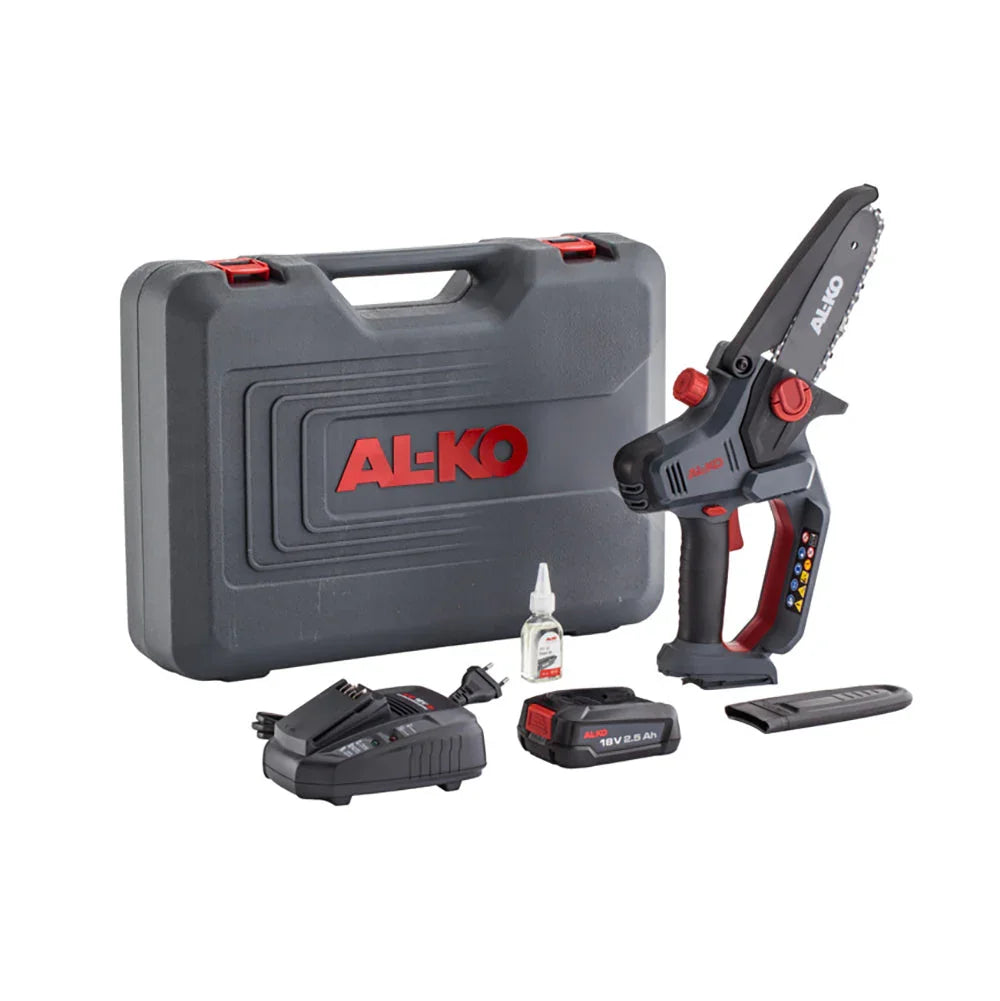 AL-KO Akku-Minikettensäge 18V mit Koffer, Akku und Ladegerät, Zubehör im Set