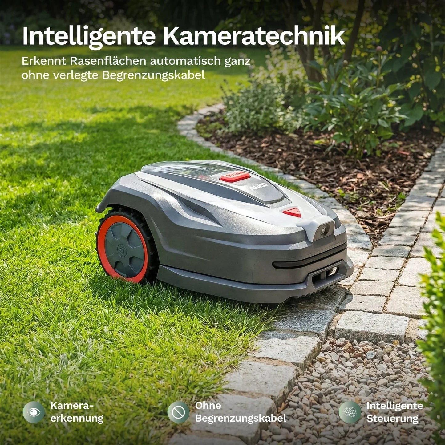 AL-KO Robolinho 1000 Vision – Mähroboter ohne Begrenzungskabel