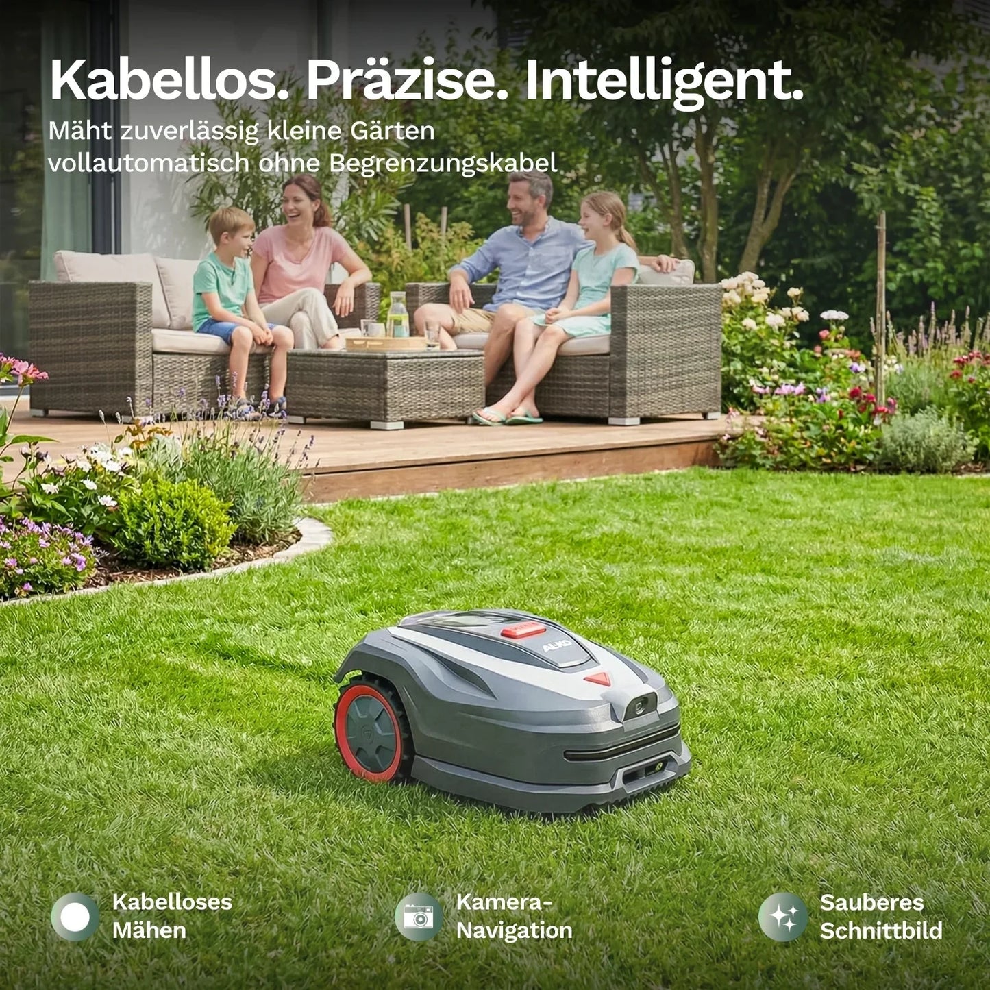 AL-KO Robolinho 1000 Vision – Mähroboter ohne Begrenzungskabel