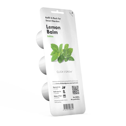 Pflanzkapsel-Nachfüllung Zitronenmelisse, 3er Packung, mit Pflanzenmotiv