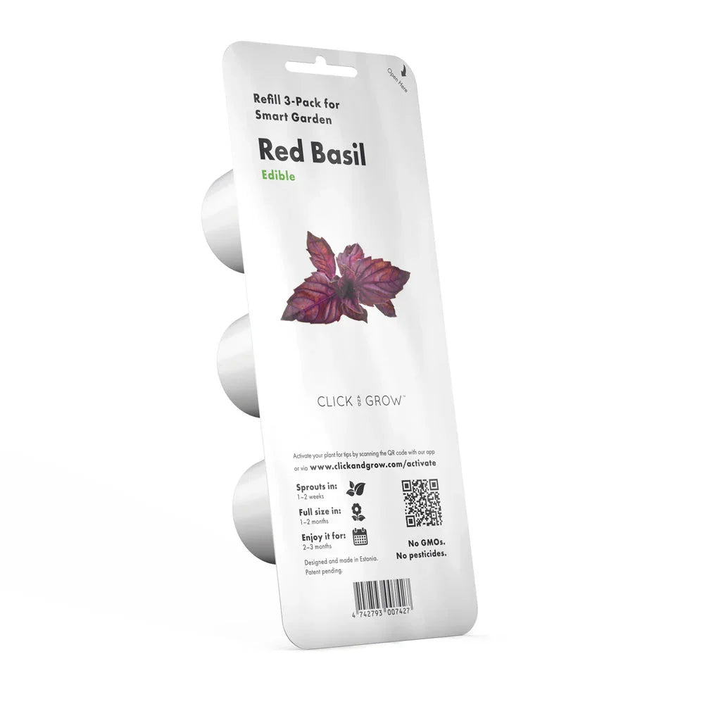 Click & grow Plant Capsule Red Basil 3-Pack