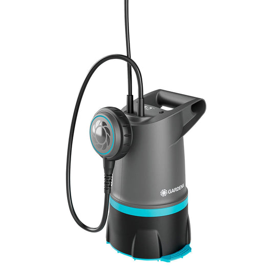 Gardena Klar-/Schmutzwasser Tauchpumpe 20000 BASIC, grau-schwarz mit blauem Ring