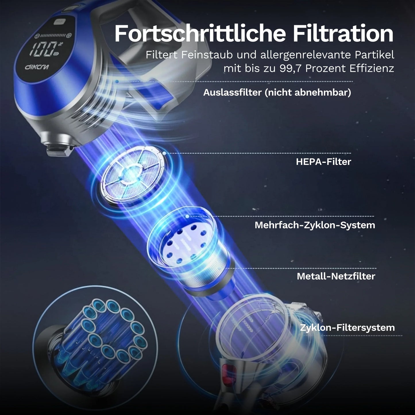 Moosoo AC1 - Akku Staubsauger