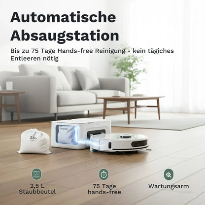 Tesvor S8 Max - Saug und Wischroboter mit automatischer Staubbox-Reinigung (Upgraded Version)