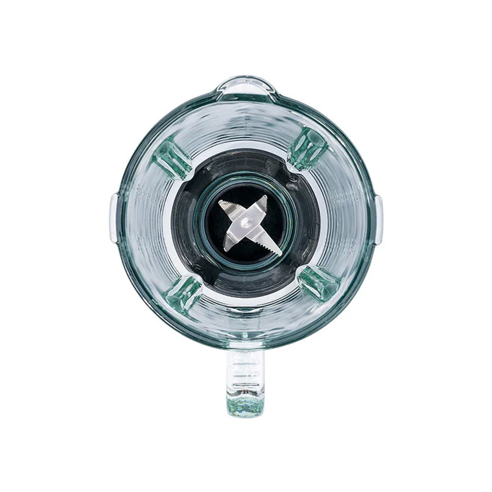 Blender jug lid top view with central blade assembly